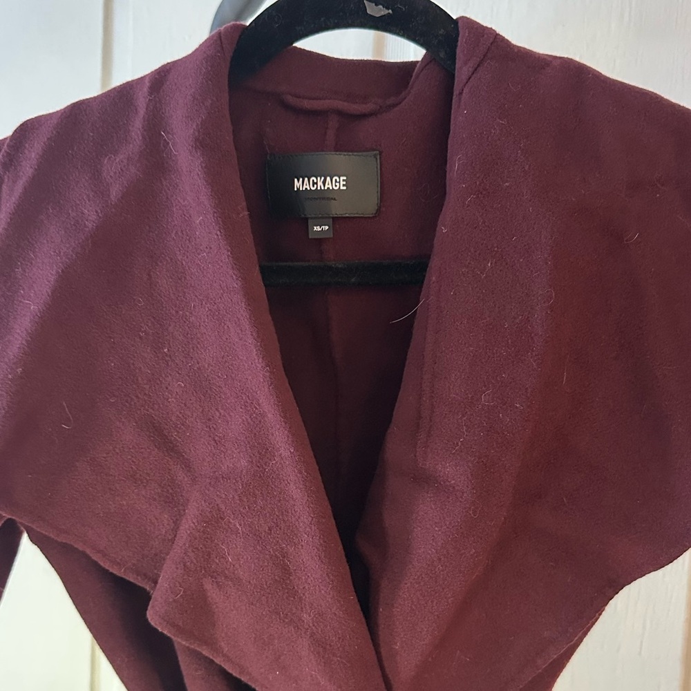 MACKAGE Mai Coat in Wine XS - Picture 5 of 9